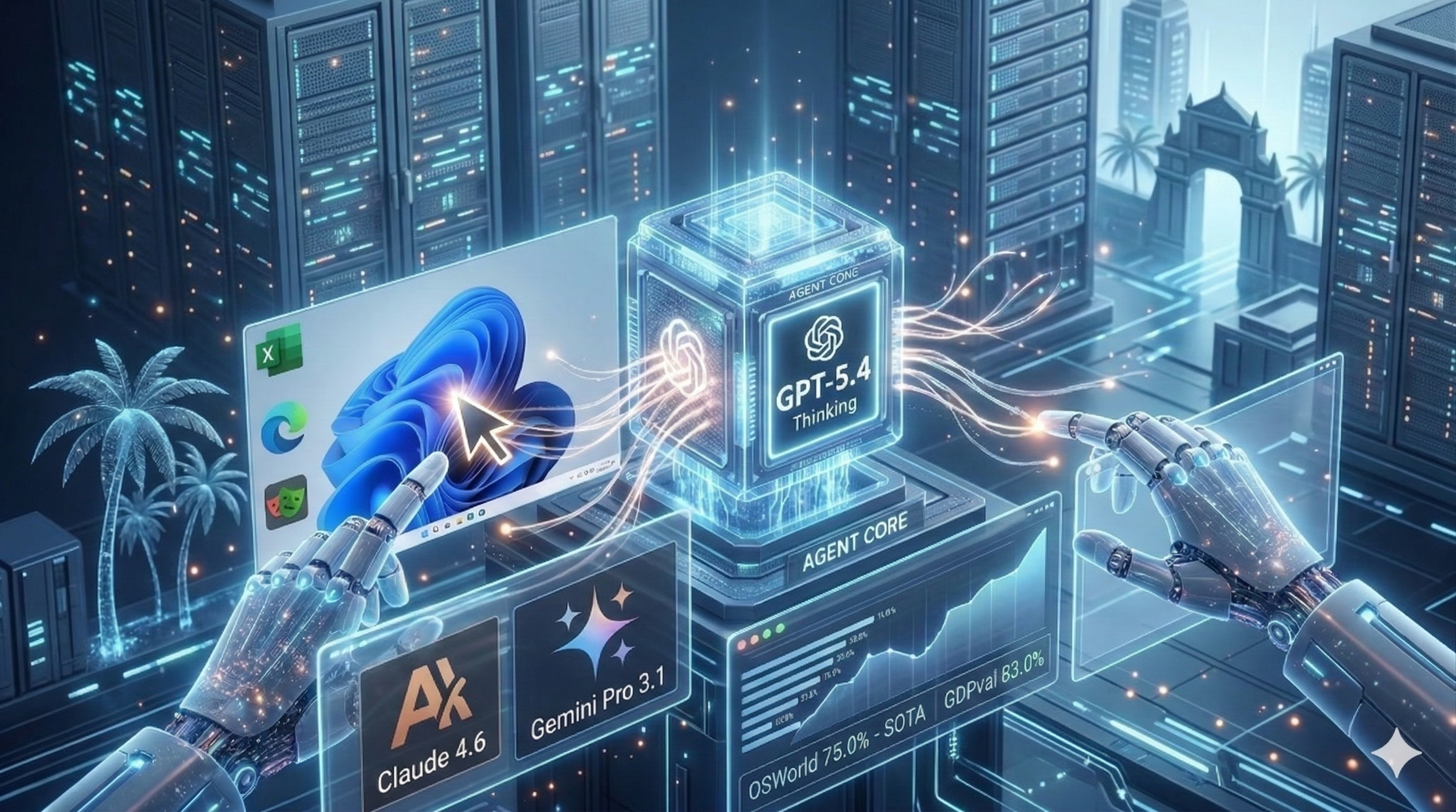 OpenAI 震撼发布 GPT-5.4！原生接管电脑操作，深度对比 Claude 4.6 与 Gemini 3.1 Pro